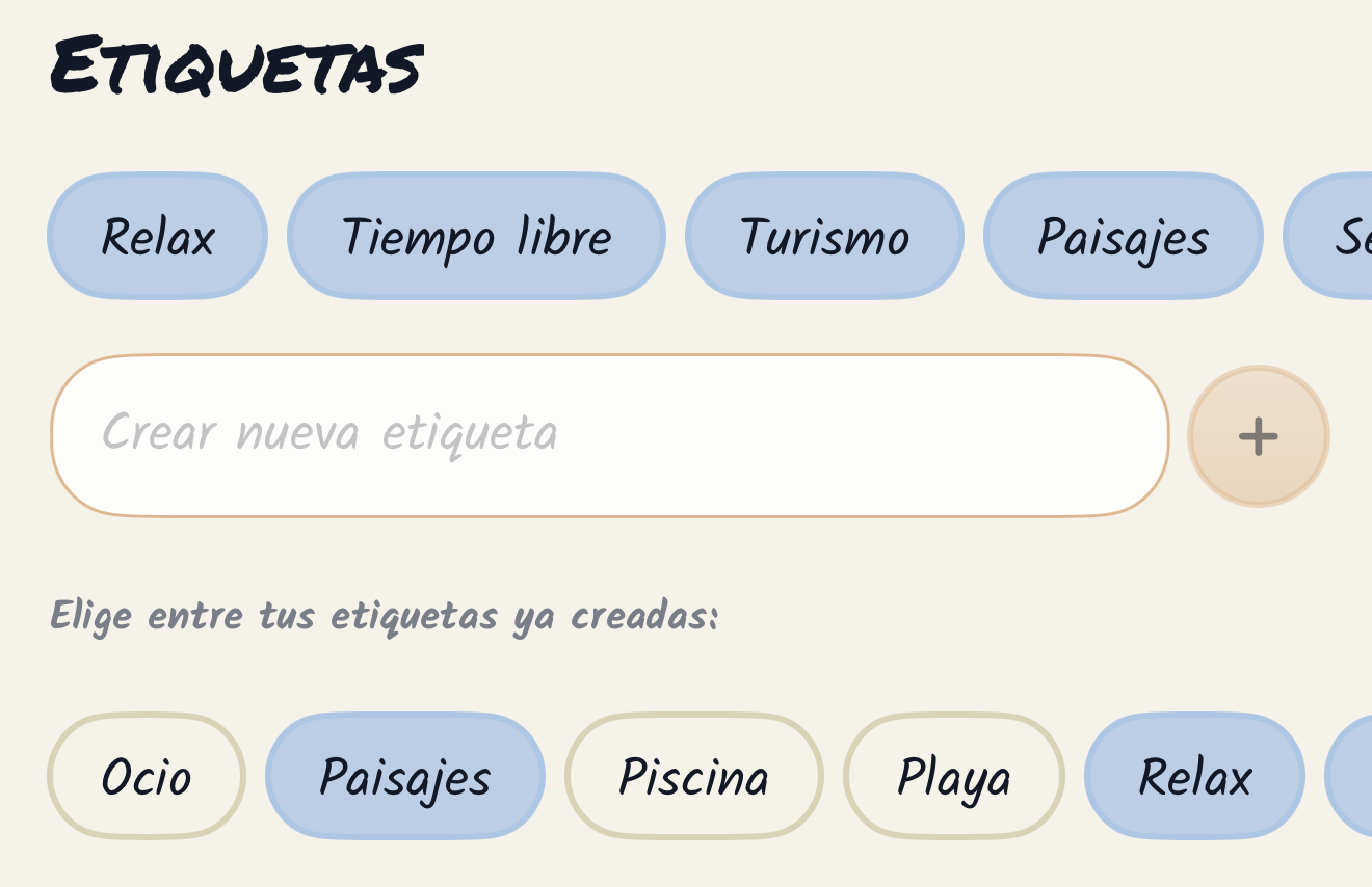 Etiquetas visuales para clasificar recuerdos en Memories